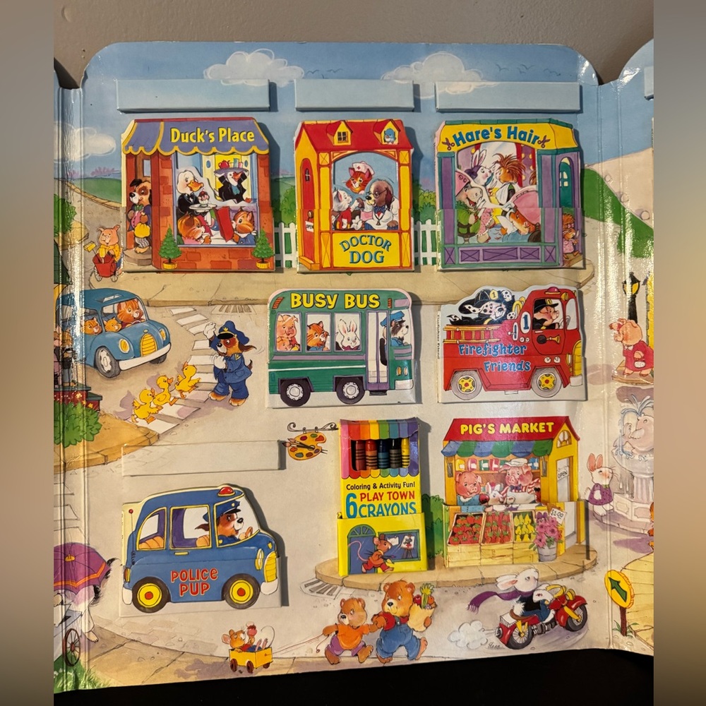 My Big Playtown Kids Puzzle / Playset - Colorful Town Scene - Picture 6 of 7